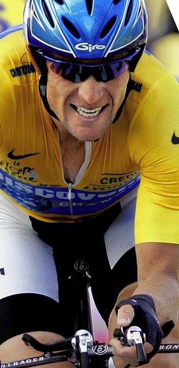 Radrennfahrer Lance Armstrong gilt als...ensleistung? Rechts unten: Krebszellen  | Foto: dpa
