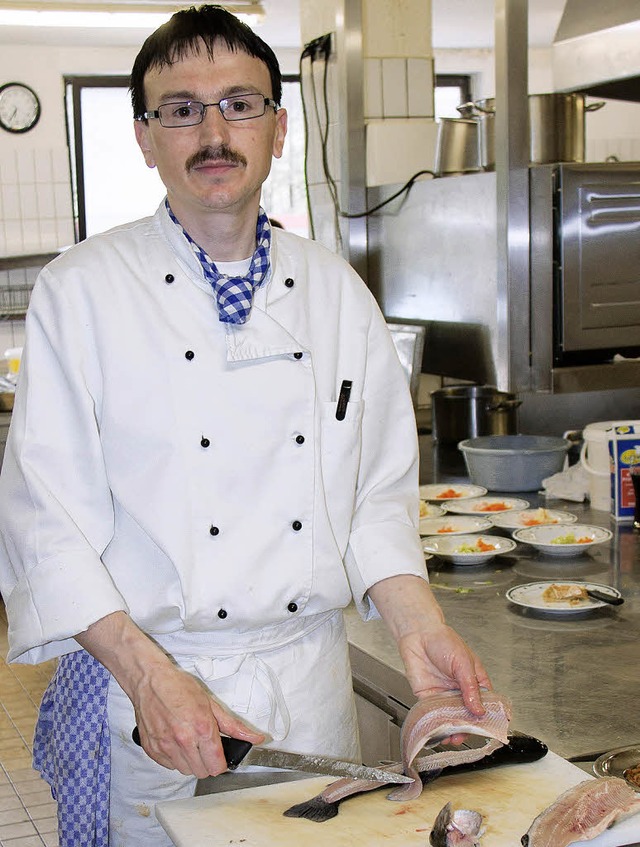 Ralf Kessler, Kchenchef im Hotel Tann...lingrahmsoe mit Gemsenudeln&#8220;.   | Foto: Wilfried Dieckmann