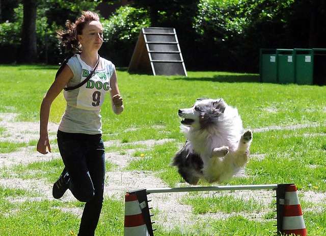 Hund und Mensch: Sportliche Meister im Team   | Foto: wolfgang knstle