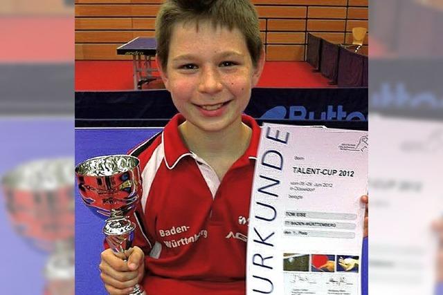 Tom Eise gewinnt DTTB-Talentcup