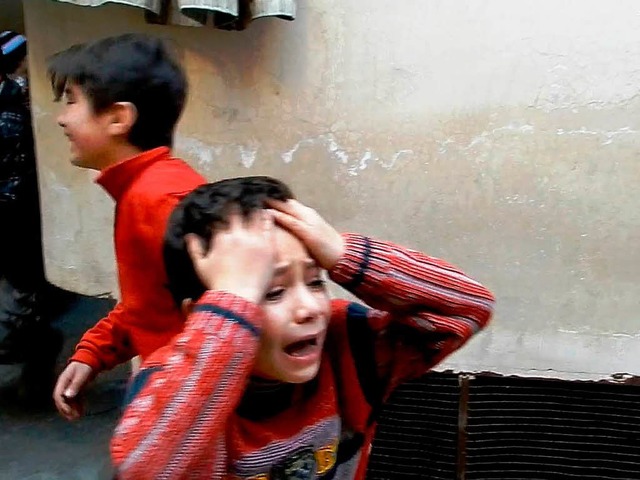Kinder sollen von syrischen Truppen als Schutzschilde missbraucht werden.  | Foto: AFP