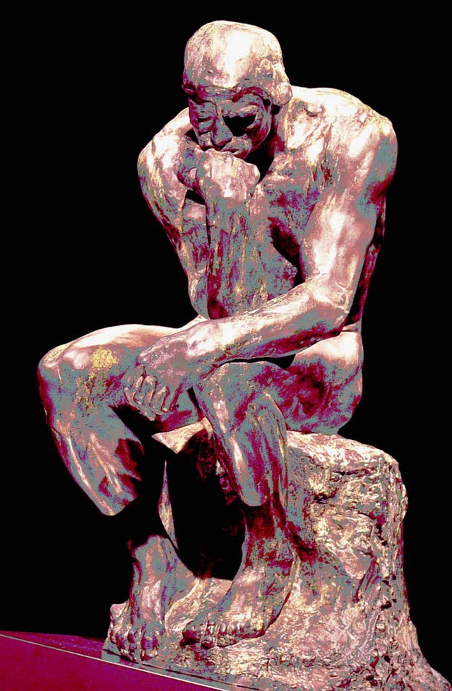 Das  Ungedachte  knnte ihn  erleichtern: Rodins&#8222;Denker&#8220;    | Foto: dpa