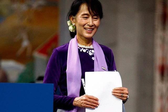 Nach 21 Jahren: Suu Kyi bedankt sich fr Nobelpreis