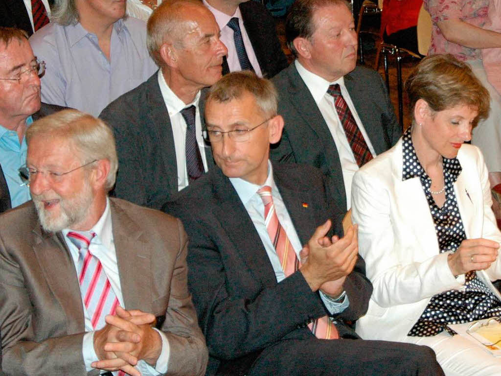 Landtagsabgeordneter Alfred Winkler, Bundestagsabgeordneter Armin Schuster und Landrtin Marion Dammann