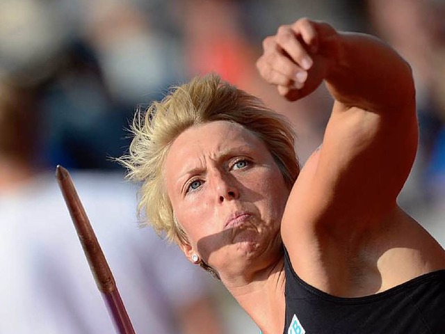 Olympia-Dritte Obergfll ist wieder deutsche Meisterin.  | Foto: dapd