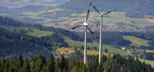 Die Windrder am Schauinsland   | Foto: BZ-Archiv/Bamberg