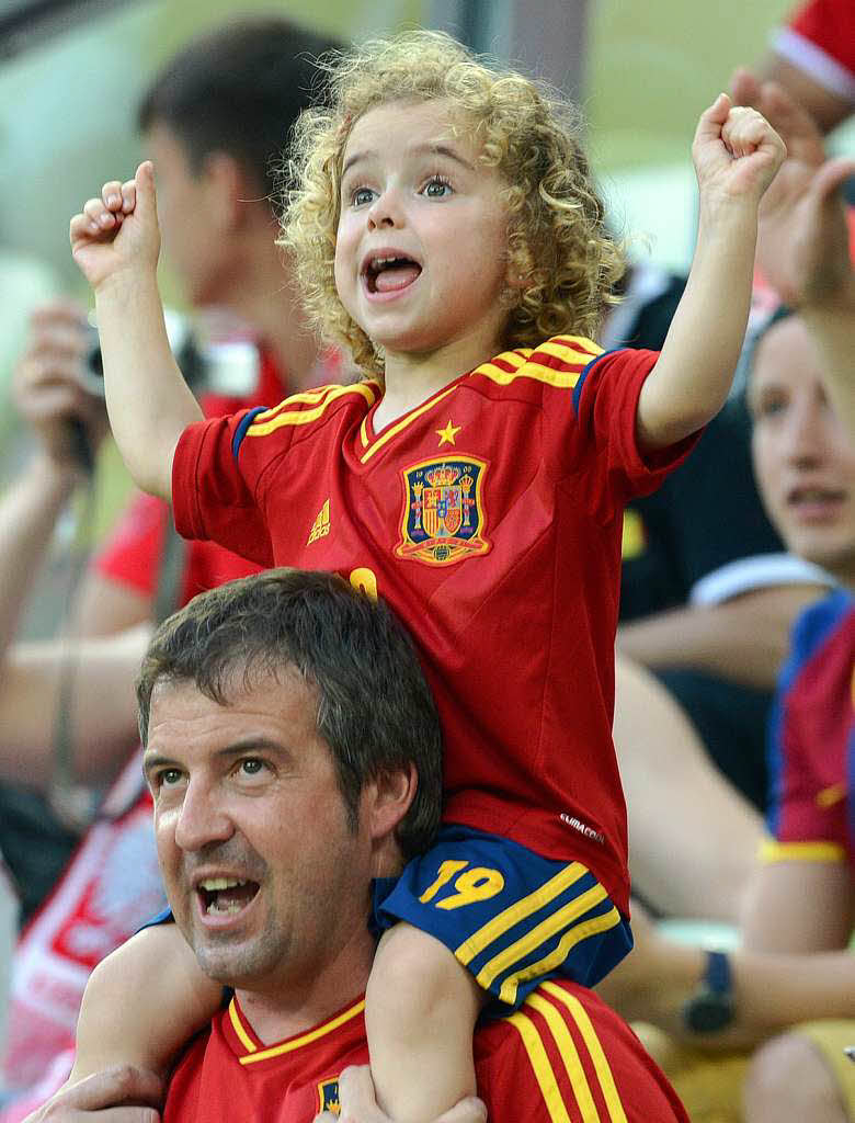 Die spanischen Fans...