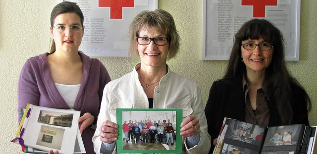 Lucia Woldert, Maria Merle und Petra H...Freizeitveranstaltungen fr Senioren.   | Foto: Michael Gottstein