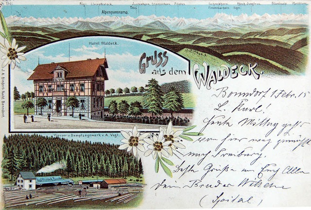Diese Postkarte wurde am 24. Juni 1942....A. Binder Nachf.. repro horst a. bss  | Foto: Horst A. Bss