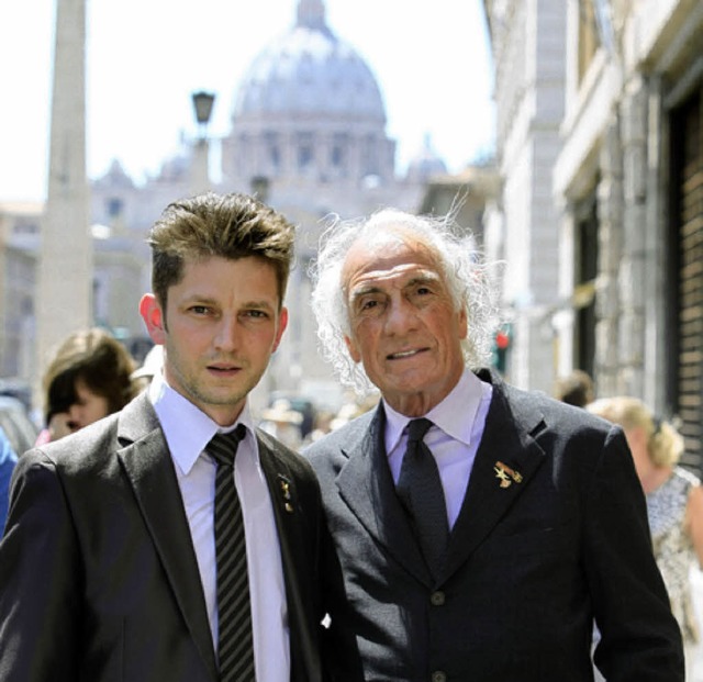 Oliver Bohn (links) und sein Amtsvorgnger Mario Tricoci in Rom   | Foto: zvg