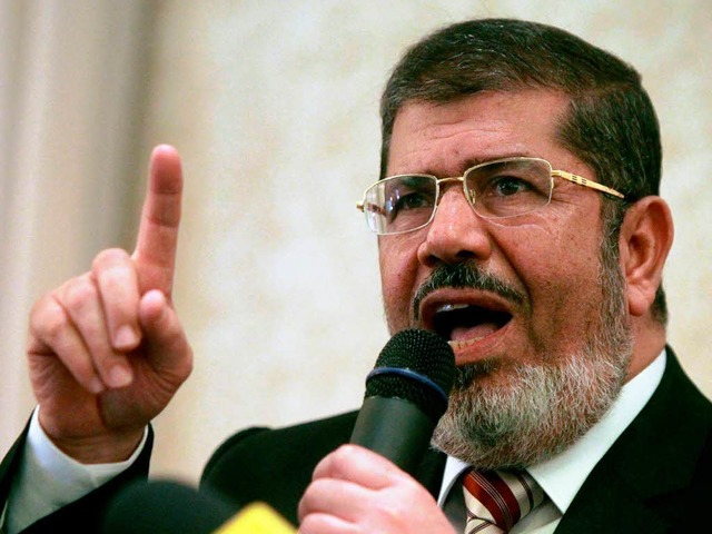 Mohammed Mursi im Wahlkampf. Nun ist d...ist neuer gyptischer Staatsprsident.  | Foto: AFP