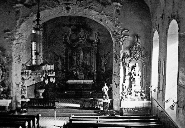 Blick auf den Hochaltar von Heilig Geist &#8211; eine Aufnahme aus dem Jahr 1935  | Foto: BZ