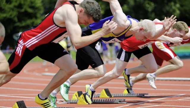 Kraftvoller Antritt im 100-Meter-Sprint.   | Foto:  Faruk nver