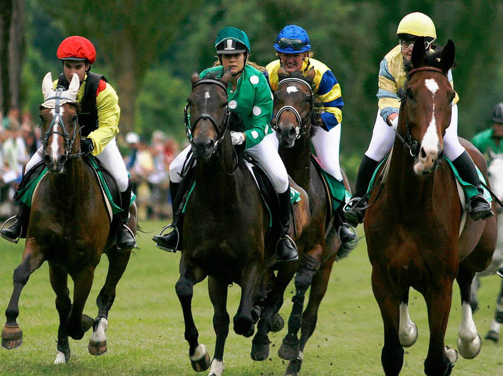 Rassige Galopper, elegante Traber, Reitsportfachleute, Pferdefreunde, Zocker – groes Stelldichein auf der Waldrennbahn