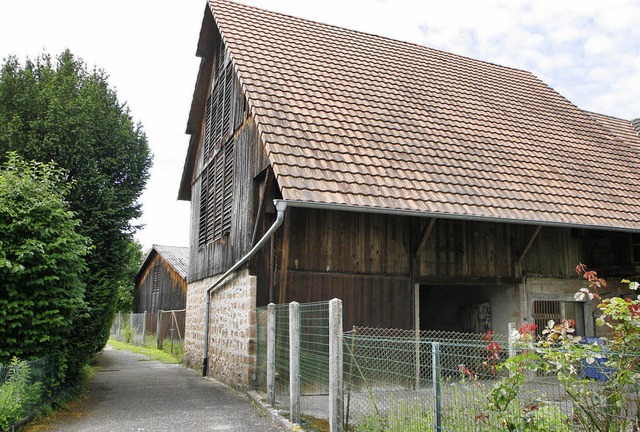 Der Schopf des Anstoes, der  teilweis...nen am Schloss&#8220; weichen msste.   | Foto: heidi fssel