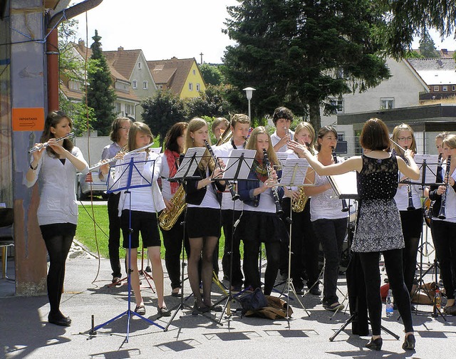 Das Schlerorchester unter Leitung von...st der Hans-Thoma-Schule in Neustadt.   | Foto: Liane Schilling