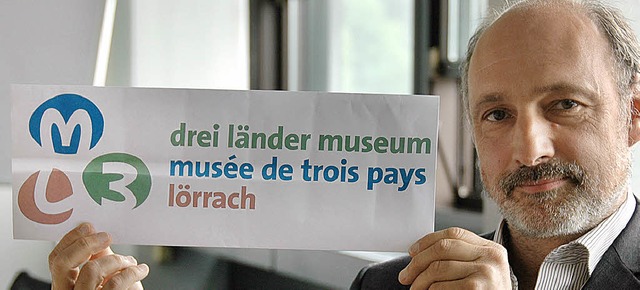 Das Logo und der neue Name des Lrrach...rt vom Museumsleiter Markus Moehring.   | Foto: Nikolaus Trenz