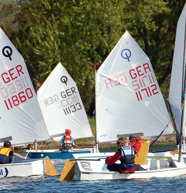 Mast- und Schotbruch heit es am Wochenende auf dem Gifizsee.  | Foto: Helmut Seller