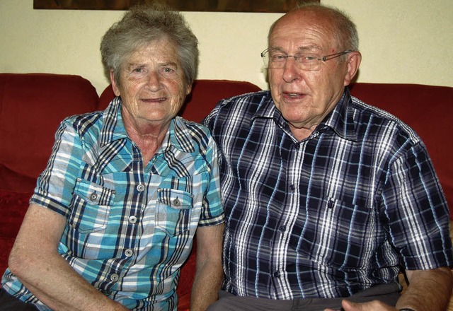 Ruth und Georg Krahn feiern Diamantene Hochzeit.  | Foto: Petra Wunderle