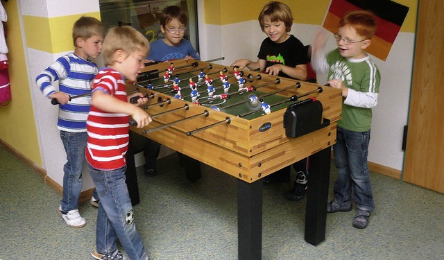 Passend zur EM gibt es im Kindergarten St. Marien auch Fuballprojekte.  | Foto: Franziska Brandsch
