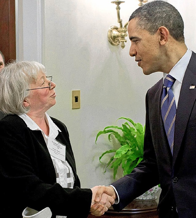 Ursula Sladek bei US-Prsident Barack Obama  | Foto: privat