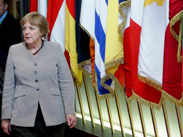 Die deutsche Kanzlerin Angela Merkel beim EU-Gipfel.  | Foto: dpa