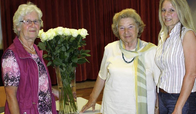 25 Jahre  kfd-Mitgliedschaft: Ursula W...uler und Margarete Drumm (von links)   | Foto: Gabriele Fssler