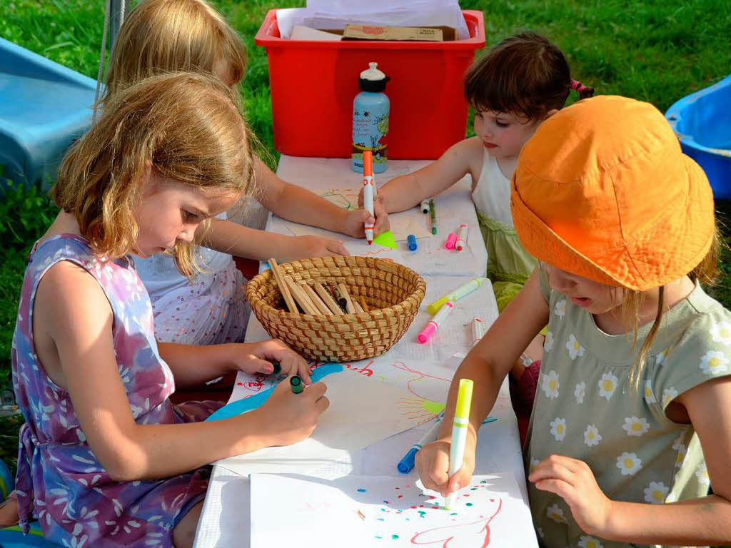 Die Kinder hatten beim Malen und anderen Angeboten ihren Spa.