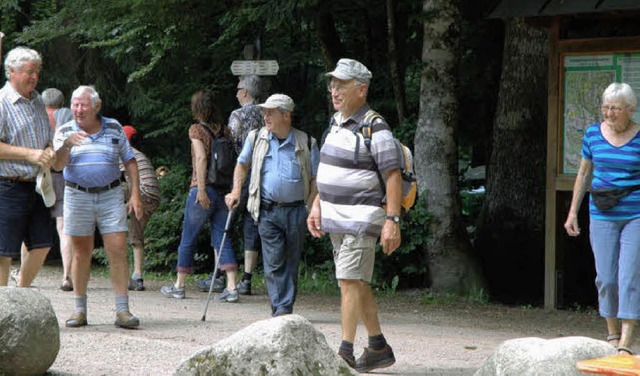 Geschafft! Nach viereinhalb Kilometern...die Wanderer bei der Sgmooshtte ein.  | Foto: Christiane Sahli