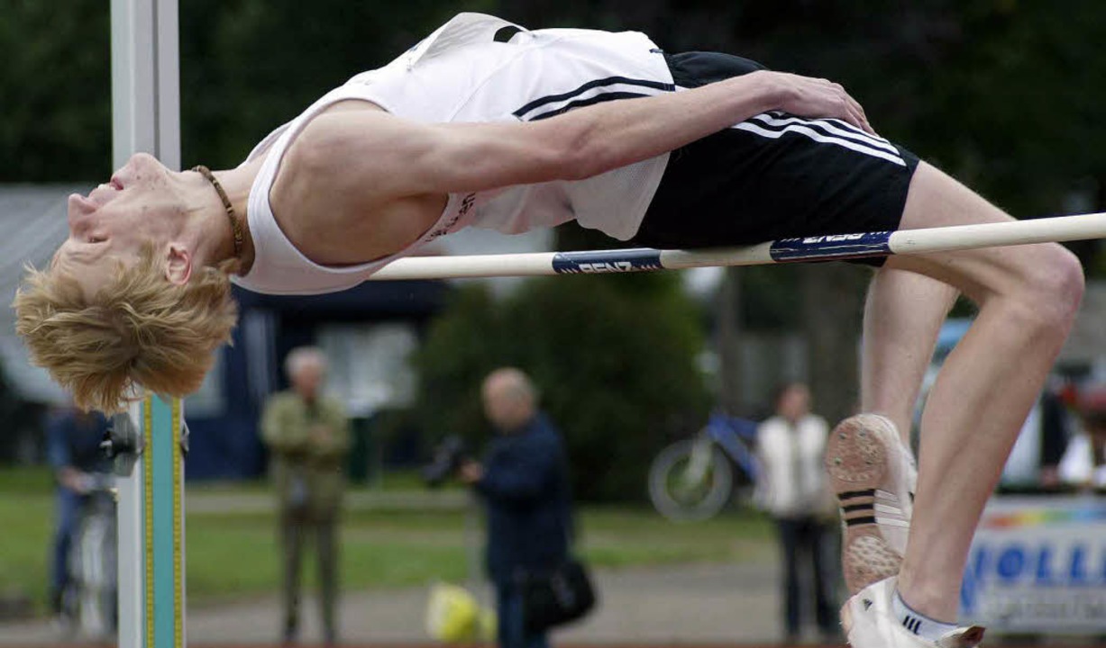Stefan Cimander vom TV Rheinfelden rei...Hhe von 1,90 Meter zum zweiten Platz   | Foto: wohlmannstetter