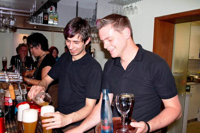 Steve Schmidt und Sven Duttlinger erf...die Caf-Bar Pappalapapp in Lenzkirch.  | Foto: Inken Kramer