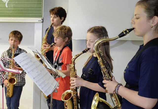 Das Saxophonensemble zeigte sein Knnen.  | Foto: Steineck