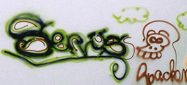 Frisch gestrichen und schon mit Graffiti besprht   | Foto: privat