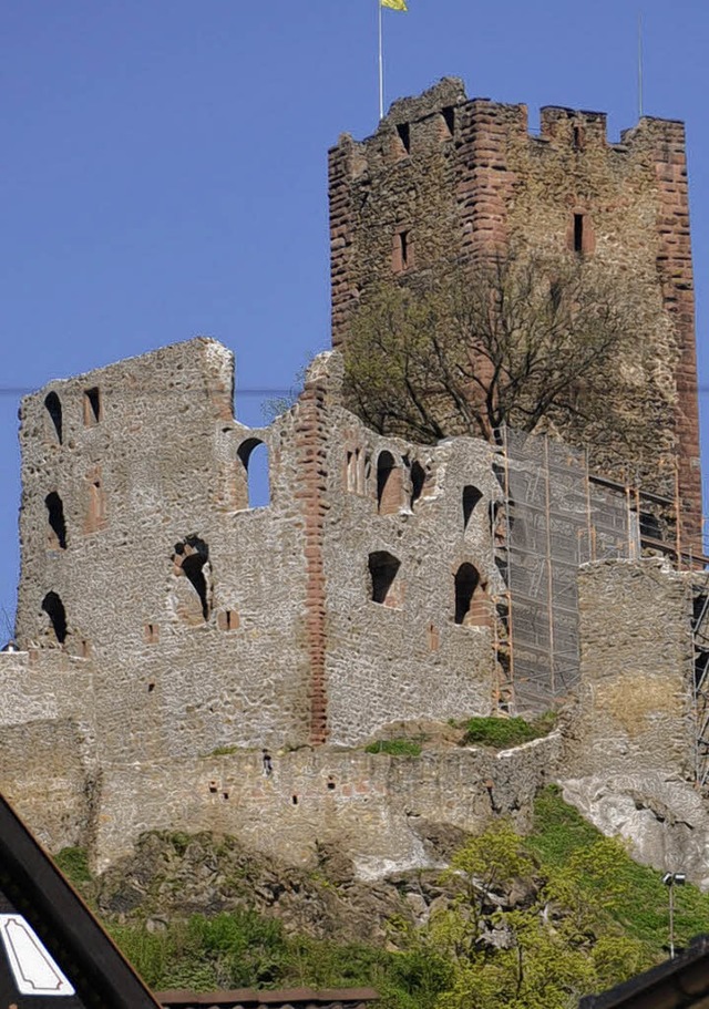 Die Kastelburg und einer ihrer Retter:... rechts, zusammen mit Hartmut Selke).   | Foto: Fotos: Fackler/Maier