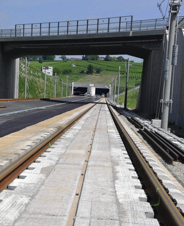 Im Endausbau rasen die ICE mit bis zu ...en Tunneln zu und durch ihn hindurch.   | Foto: Michael Baas