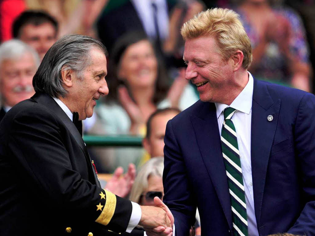 Boris Becker (rechts) kommt immer wieder gerne (hier mit dem ehemaligen Spieler Ilie Nastase)