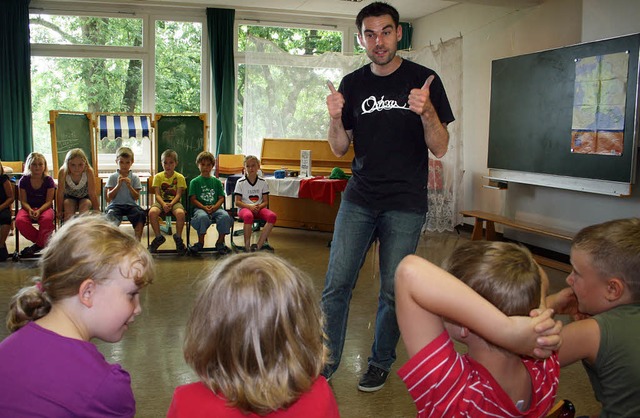 Mit Spielen  und ganz viel Spa weckte...die Lust an der franzsischen Sprache.  | Foto: Martina Faller