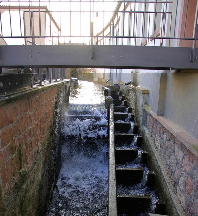 Auch das Wasserrad an der Rocca erzeug...gie fr die Denzlinger Gemeindewerke.   | Foto: Frank Kiefer