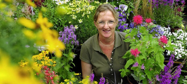 Mirjam Kost gibt das Blumenfachgeschf...uf dem Mnstermarkt  fhrt sie weiter.  | Foto: Schneider