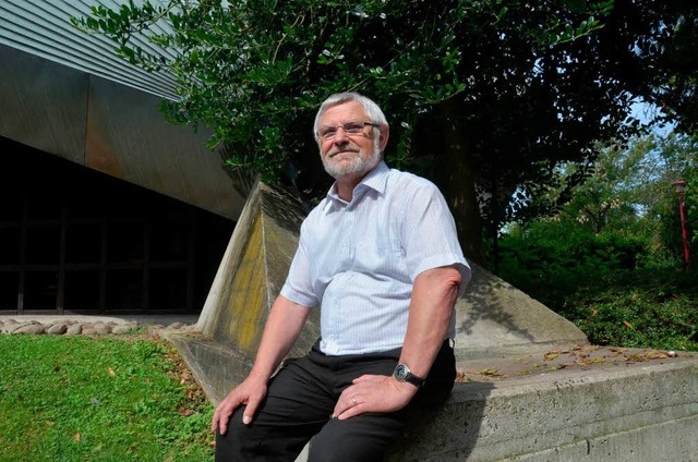 Peter Hanselmann auf dem Breisacher Kirchbergle  | Foto: Gerold Zink