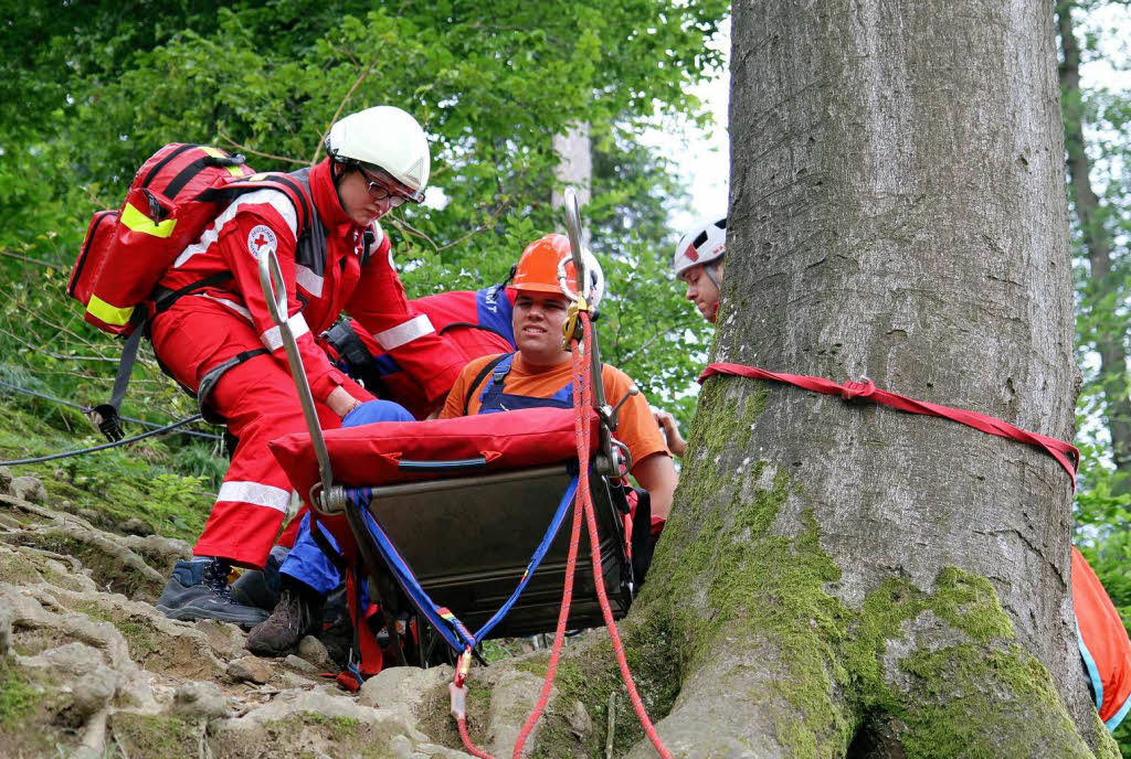 Auf einem Rettungsparcours in Waldkirch zeigten DRK-Helfer beim Landeswettbewerb in Erster Hilfe in Waldkirch ihre Fhigkeiten.
