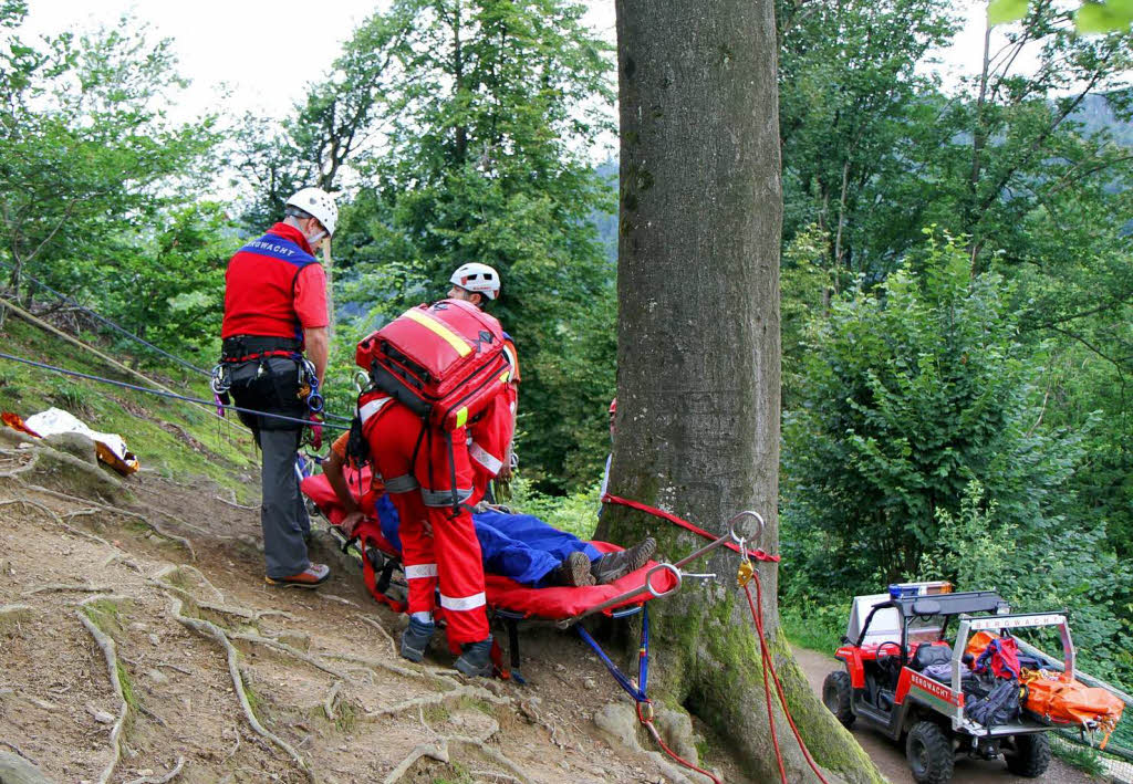Auf einem Rettungsparcours in Waldkirch zeigten DRK-Helfer beim Landeswettbewerb in Erster Hilfe in Waldkirch ihre Fhigkeiten.