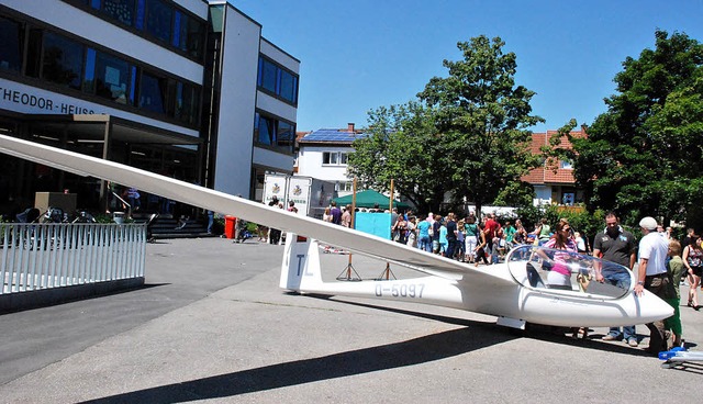 Attraktion am Sommerfest:  Segelflugze... der Segelsportgruppe Dreilndereck.    | Foto: Maja Tolsdorf