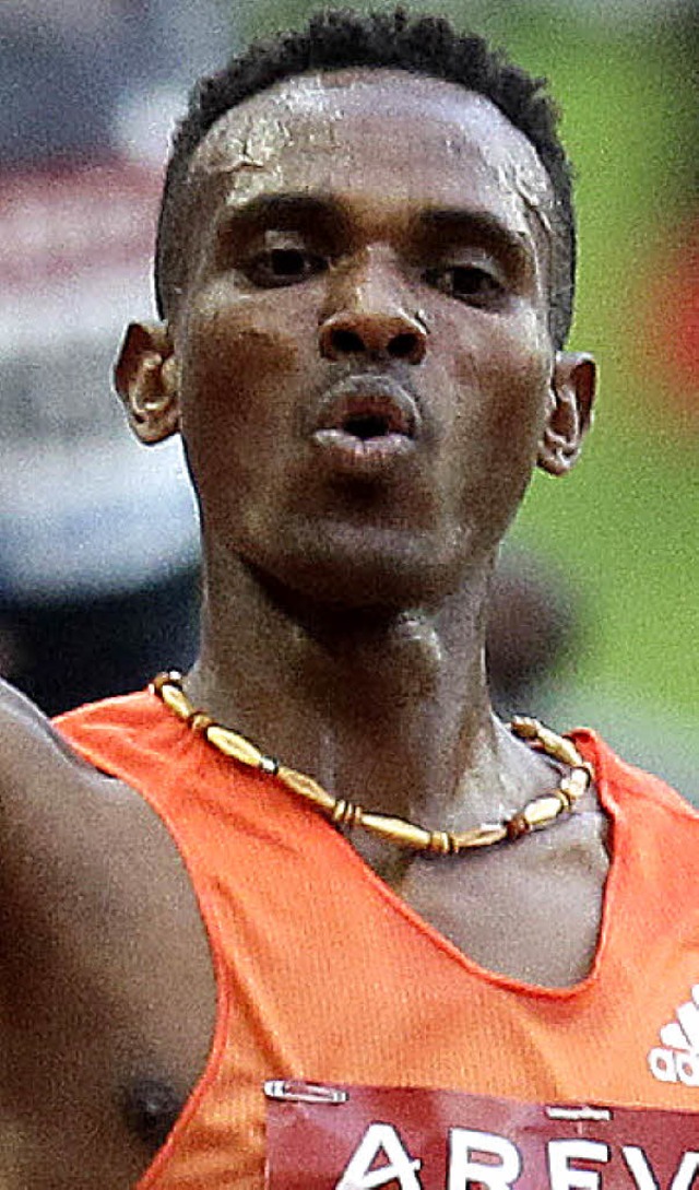 Dejen Gebremeskel nach dem Sieg in Paris ber 5000 Meter  | Foto: afp