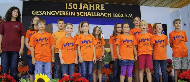 Acht Kinder- und Jugendchre aus sechs...estehens des Gesangverein Schallbach.   | Foto: Marco Schopferer