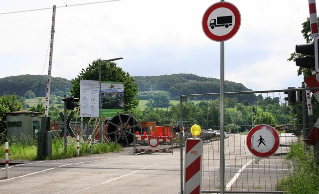 Achtung Baustelle: Der Hinweis auf Str...ied das Landgericht Waldshut-Tiengen.   | Foto: archivfoto: Marlies Jung-Knoblich