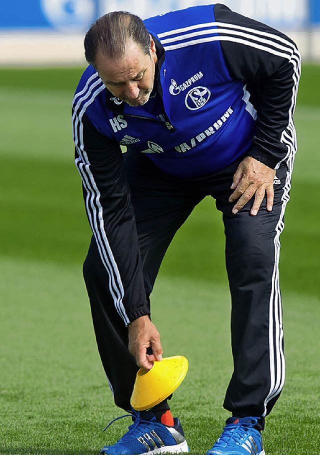 Bereit zum Htchenspiel auf der Baar: Schalkes Trainer Huub Stevens   | Foto: dapd