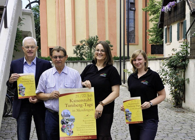 Mit Merdingens Brgermeister Eckart Es...num auf die Kaiserstuhl-Tunibergtage.   | Foto: julius steckmeister