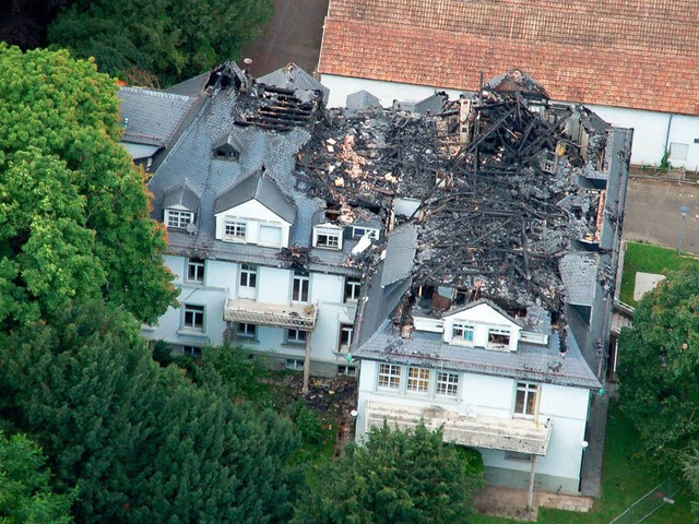 Luftaufnahme der Villa Bauer.  | Foto: Polizeidirektion Offenburg