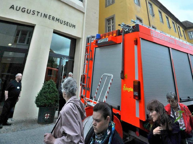 Donnerstagmorgen: Einsatz im Museum.  | Foto: Michael Bamberger